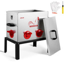 VEVOR automātiskā vistu barotava, 18,14 kg ietilpība, 6 barošanas atveres bez barības zudumiem, ar iebūvētu sadalītāju, aizbīdni un rokturi, metāla konstrukcija vistām, pundurvistām un fazāniem