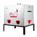 VEVOR automātiskā vistu barotava, 38,56 kg ietilpība, 6 barošanas atveres bez barības zudumiem, ar iebūvētu sadalītāju, aizbīdni un rokturi, metāla konstrukcija vistām, pundurvistām un fazāniem