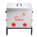 VEVOR automātiskā vistu barotava, 38,56 kg ietilpība, 6 barošanas atveres bez barības zudumiem, ar iebūvētu sadalītāju, aizbīdni un rokturi, metāla konstrukcija vistām, pundurvistām un fazāniem