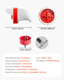 VEVOR DIY vistu barotavas komplekts, 4 barošanas atveres, lietusizturīga putnu barotava ar pārsegu, bez barības zudumiem, automātiska gravitācijas padeves sistēma ar izturīgu tērauda kroņurbi un gumijas blīvgredzenu spaiņiem, mucām, konteineriem un silēm