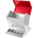 VEVOR cinkotais mājputnu barotājs, 11,3 kg ietilpība, bezatkritumu vistas barotava ar vāku, 10 vistām, 298 × 298 × 400 mm automātiska āra barotava