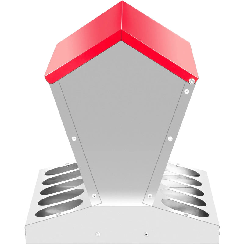 VEVOR cinkotais mājputnu barotājs, 11,3 kg ietilpība, bezatkritumu vistas barotava ar vāku, 10 vistām, 298 × 298 × 400 mm automātiska āra barotava