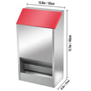 VEVOR cinkota putnu barotava, 13,6 kg barības ietilpība, piekarināma konstrukcija ar vāku, laikapstākļu izturīgs āra barotnes dozators pīlēm un vistām