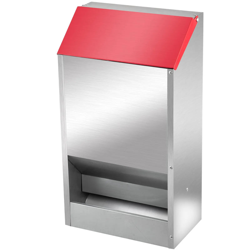 VEVOR cinkots mājputnu barotājs, bezatkritumu metāla vistas barotava ar 22,6 kg ietilpību