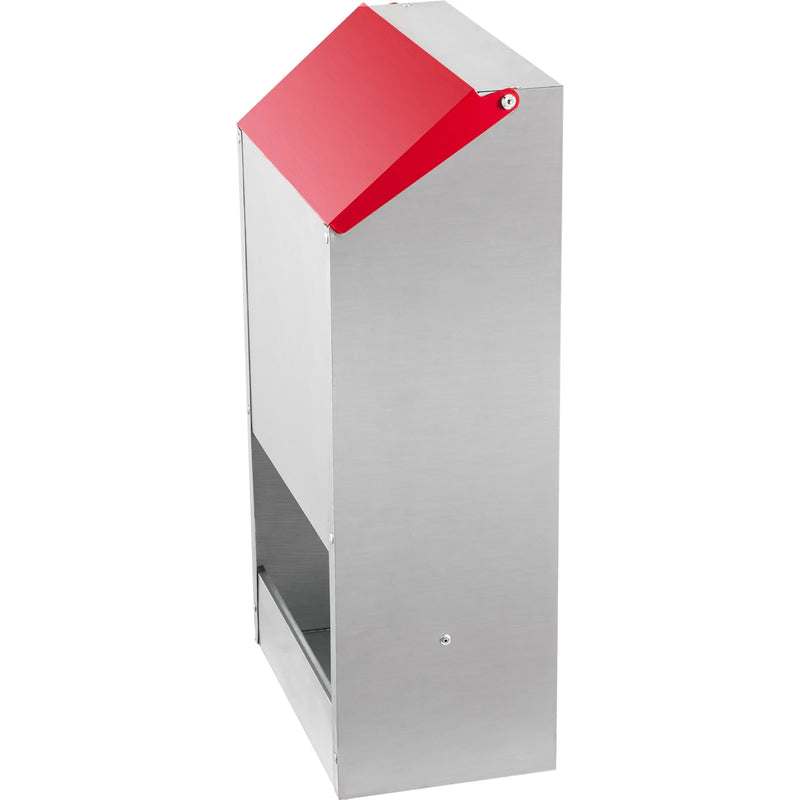 VEVOR cinkots mājputnu barotājs, bezatkritumu metāla vistas barotava ar 22,6 kg ietilpību