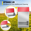 VEVOR cinkots mājputnu barotājs, bezatkritumu metāla vistas barotava ar 22,6 kg ietilpību