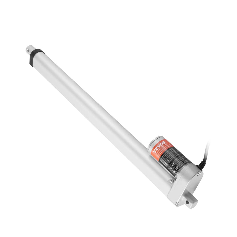 VEVOR lineārais aktuators 12 V 40,6 cm augstas slodzes 1500 N, 5 mm/s, IP54 aizsardzība