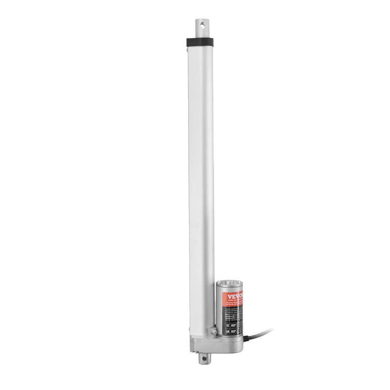 VEVOR lineārais aktuators 12 V 40,6 cm augstas slodzes 1500 N, 5 mm/s, IP54 aizsardzība