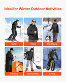 S_VEVOR apsildāmā jaka sievietēm ar 7,4 V akumulatoru, softshell elektriski apsildāma virsjaka, vējaizturīga un ūdensizturīga viegla virsjaka ar 5 apsildes zonām un 3 siltuma iestatījumiem, mazgājama veļasmašīnā