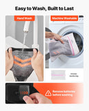 S_VEVOR apsildāmās zeķes ar 5000 mAh akumulatoru, uzlādējamas, ar 4 apsildes līmeņiem un lietotnes vadību; piemērotas sievietēm un vīriešiem medībām, izjādēm, kempingam un pārgājieniem