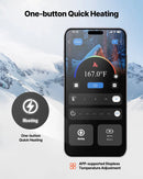 XL_VEVOR apsildāmās zeķes, XL izmērs, ar 5000 mAh uzlādējamu akumulatoru, 4 apsildes līmeņiem un lietotnes vadību; piemērotas sievietēm un vīriešiem medībām, izjādēm, kempingam un pārgājieniem