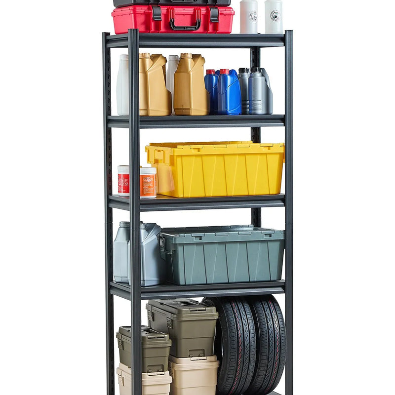 Uzglabāšanas plaukti 5 līmeņi, 406 × 813 × 1829 mm, garāžas metāla plauktu sistēma