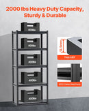 Uzglabāšanas plaukti 5 līmeņi, 406 × 813 × 1829 mm, garāžas metāla plauktu sistēma