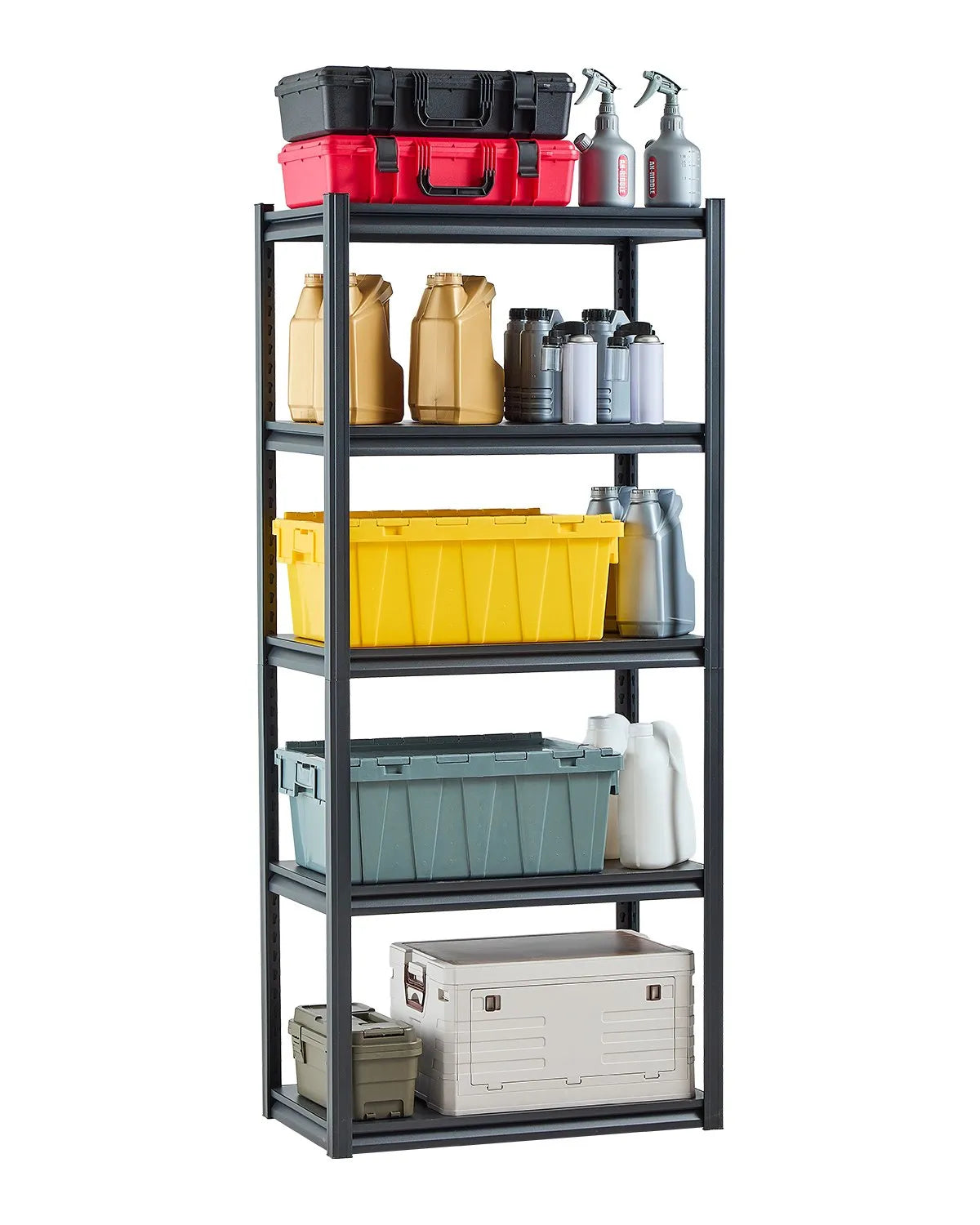 Storage shelf, 5-tier, 46 × 81 × 183 cm, metal