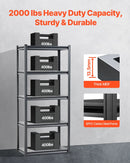 Uzglabāšanas plaukts, 5 līmeņu, 46 × 81 × 183 cm, metāla