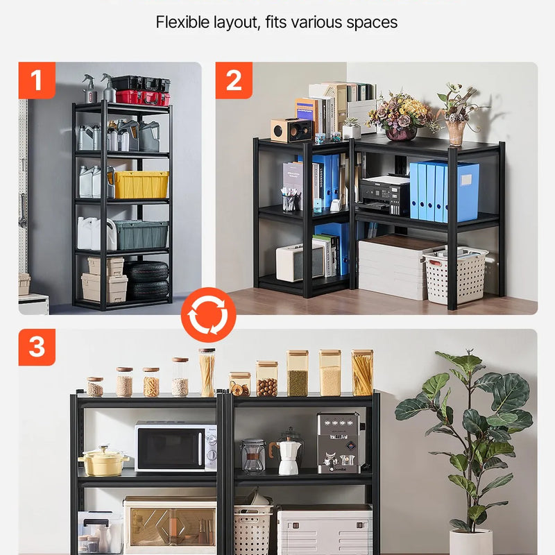 Uzglabāšanas plaukts, 5 līmeņu, 46 × 81 × 183 cm, metāla