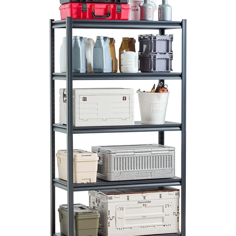 Uzglabāšanas plaukts, 5 līmeņu, 46 × 102 × 183 cm, metāla