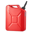 VEVOR metāla degvielas kanna, 20 l, degvielas kanna ar uzgali un ergonomisku rokturi, maksimālais plūsmas ātrums 6 l/min, hermētiska un korozijizturīga metāla degvielas tvertne automašīnām, motocikliem, ATV un UTV, sarkana