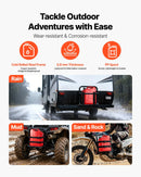 VEVOR metāla degvielas kanna 20 l ar uzpildes snīpi un ergonomisku rokturi, caurplūde līdz 6 l/min, hermētiska un korozijizturīga, piemērota automašīnām, motocikliem, ATV un UTV, sarkana, 2 gab.