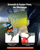 VEVOR metāla degvielas kanna 20 l ar uzgali un ergonomisku rokturi, maksimālā plūsma 6 l/min, hermētiska un korozijizturīga metāla degvielas tvertne vieglajām automašīnām, motocikliem, ATV un UTV, zaļa, 2 gab. komplekts