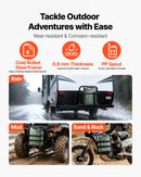 VEVOR metāla degvielas kanna 20 l ar uzgali un ergonomisku rokturi, maksimālā plūsma 6 l/min, hermētiska un korozijizturīga metāla degvielas tvertne vieglajām automašīnām, motocikliem, ATV un UTV, zaļa, 2 gab. komplekts