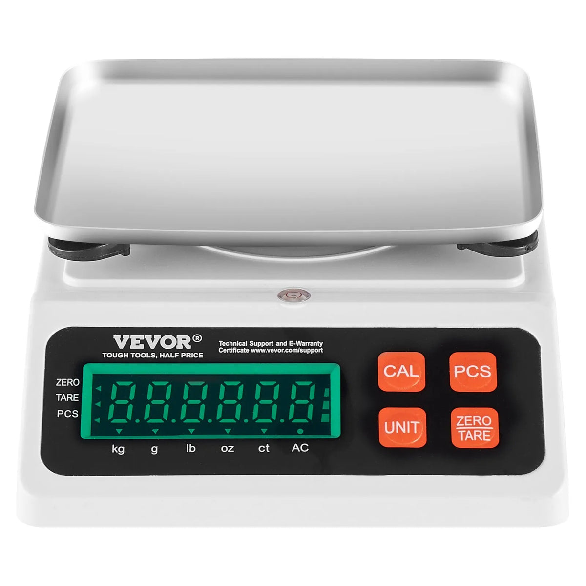 Industrial Digital Scales 10 kg x 0.1 g with LED Display, Units g/kg/lb/oz/ct, for Parts, Coins, Inventory, Kitchen and Jewellery Weighing