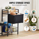 VEVOR mājdzīvnieku barošanas statīvs ar glabātuvi – paceltas suņu bļodas un organizators barībai un rotaļlietām