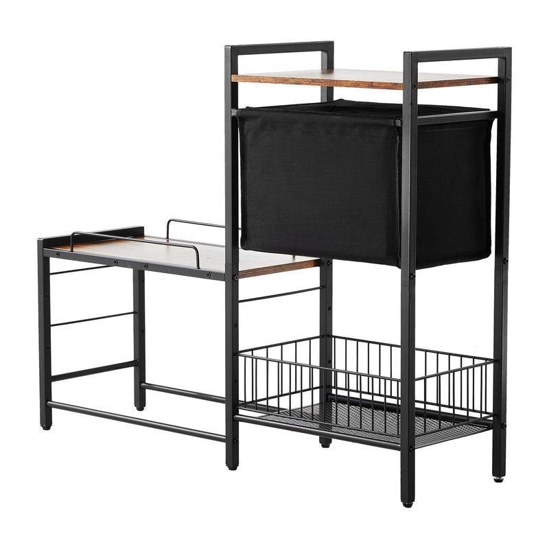 VEVOR mājdzīvnieku barošanas statīvs ar glabātuvi – paceltas suņu bļodas un organizators barībai un rotaļlietām