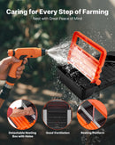 VEVOR vistas dējējkaste ar 10 nodalījumiem, 30–45 collu stabila un korozijizturīga metāla dēšanas kaste ar slīpiem dēšanas nodalījumiem, drenāžas atverēm un atpūtas platformu — piemērota dažādām vistu šķirnēm