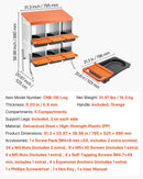 VEVOR vistu dēšanas ligzdas, 6 nodalījumi, ar balsta kājām, vienkārša olu savākšana, cinkots tērauds un augstas izturības plastmasa, ripojošās dēšanas ligzdas vistām un dējējvistām, oranžas