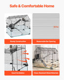 VEVOR Metāla konstrukcijas caurspīdīgs kāmja būris ar ventilāciju, vieglu tīrīšanu un plašu skatu