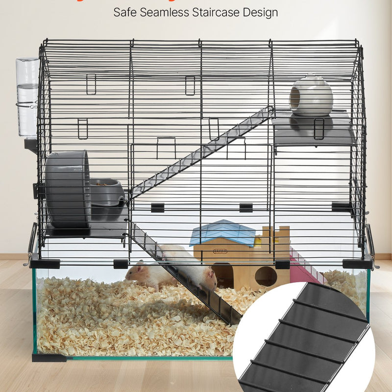 VEVOR Metāla konstrukcijas caurspīdīgs kāmja būris ar ventilāciju, vieglu tīrīšanu un plašu skatu