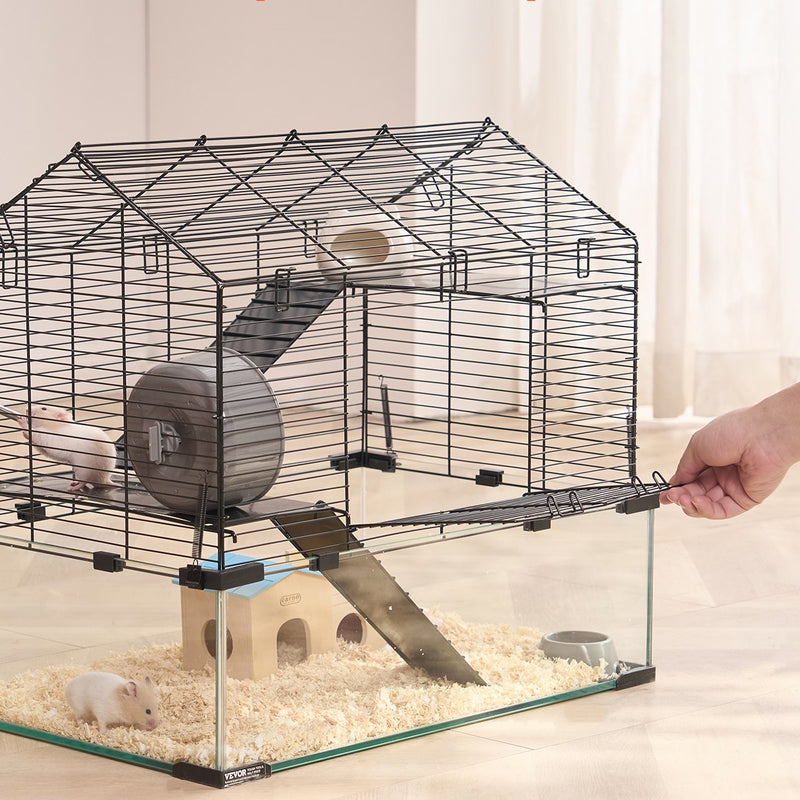 VEVOR Metāla konstrukcijas caurspīdīgs kāmja būris ar ventilāciju, vieglu tīrīšanu un plašu skatu