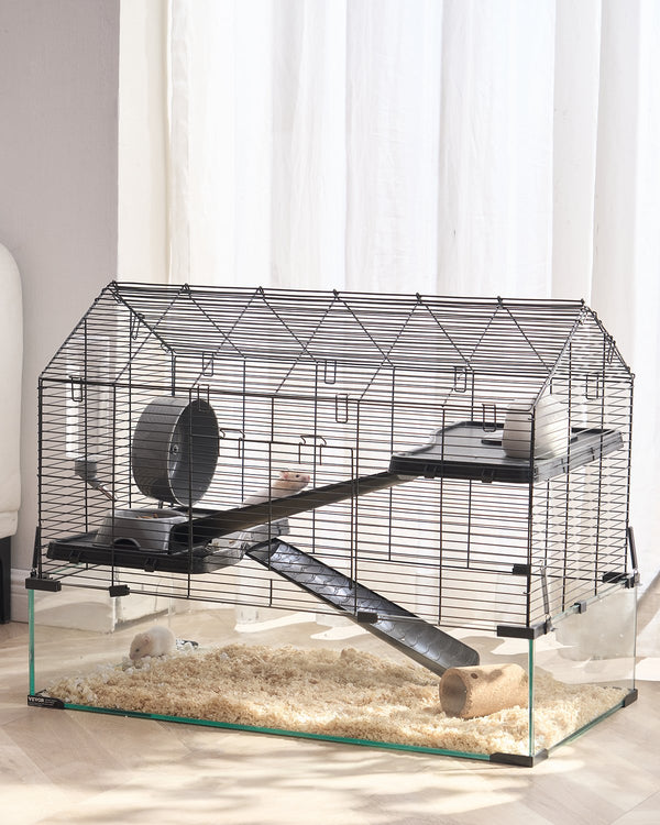 VEVOR metāla mazo grauzēju būris ar PVC pamatni, 75 cm