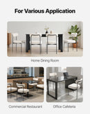 VEVOR 2 gab. bouclé stila krēsli ar Šerpas auduma apdari, noapaļotu atzveltni un melnām metāla kājām, balti