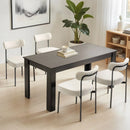 VEVOR 2 gab. bouclé stila krēsli ar Šerpas auduma apdari, noapaļotu atzveltni un melnām metāla kājām, balti