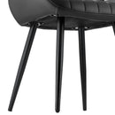 VEVOR 4 gab. mūsdienīgi auduma krēsli ar biezām sēdvietām un metāla kājām, melni