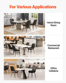 VEVOR 4 gab. mūsdienīgi auduma krēsli ar biezām sēdvietām un metāla kājām, melni