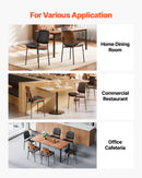 VEVOR 2 gab. mūsdienīgi krēsli ar ādas apdari, biezām sēdvietām un metāla kājām, melni