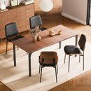 VEVOR 2 gab. mūsdienīgi krēsli ar ādas apdari, biezām sēdvietām un metāla kājām, melni