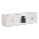 VEVOR Cat Litter Box Enclosure Wooden Litter Box Furniture Hidden 147.1 cm White