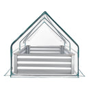 VEVOR paaugstinātā dārza dobe ar pārsegu 1800 × 900 × 300 mm, taisnstūra cinkota metāla stādīšanas kaste āra lietošanai ar PE siltumnīcas pārsegu un cimdiem, rūsas izturīgs alu-cinka pārklājums, ziedu un dārzeņu audzēšanai, sudraba krāsā