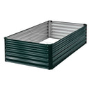 VEVOR cinkota paaugstinātā dārza dobe 2030 × 1020 × 460 mm, taisnstūra metāla stādīšanas kaste āra lietošanai, rūsas izturīga alu - cinka paaugstinātā dobe ar cimdiem, ziedu un dārzeņu audzēšanai, tumši zaļa - ZEMLETES.LV