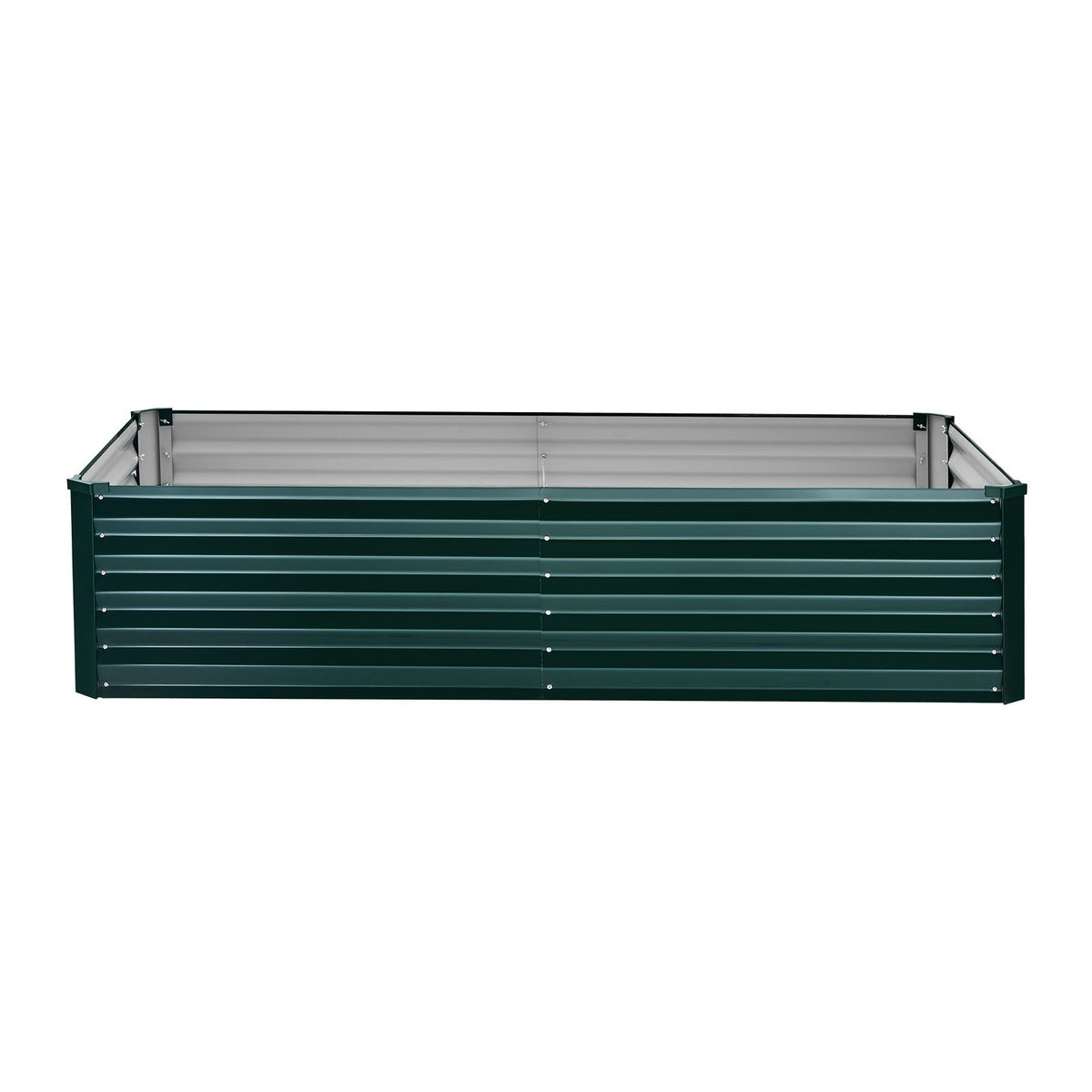 VEVOR cinkota paaugstinātā dārza dobe 2030 × 1020 × 460 mm, taisnstūra metāla stādīšanas kaste āra lietošanai, rūsas izturīga alu - cinka paaugstinātā dobe ar cimdiem, ziedu un dārzeņu audzēšanai, tumši zaļa - ZEMLETES.LV