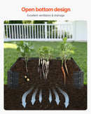 Metāla paaugstinātā dārza dobe 244 × 122 × 30 cm āra cinkota stādīšanas kaste tumši pelēka