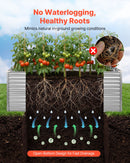 VEVOR Cinkota paaugstinātā dārza dobe 2400 x 1200 x 860 mm, taisnstūrveida metāla stādīšanas kaste āra lietošanai bez apakšas, alumīnija-cinka pārklājums, ar cimdiem, sudraba krāsa, ziedu un dārzeņu audzēšanai