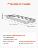 Metāla paaugstinātā dārza dobe 366 × 122 × 30 cm āra cinkota stādīšanas kaste sudraba krāsā