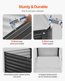 Metāla paaugstinātā dārza dobe 183 × 91 × 46 cm āra cinkota stādīšanas kaste tumši pelēka