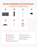 Metāla paaugstinātā dārza dobe 183 × 91 × 46 cm āra cinkota stādīšanas kaste tumši pelēka