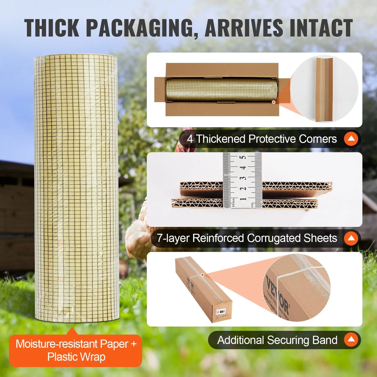 Galvanised Metal Mesh Roll 910 × 30 480 mm, 19 Gauge, with Vinyl Coating, for Chicken Coops, Rabbit and Snake Fencing, Poultry Enclosures